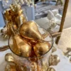 Inspire Me! Home Decor Gold Metallic Decorative Pears (Set Of 4)