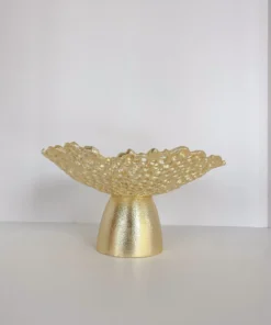 Inspire Me! Home Decor Gold Coral Pedestal Bowl