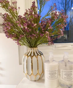 Inspire Me! Home Decor White And Gold Pattern Vase 9 Inspire Me! Home Decor White And Gold Pattern Vase