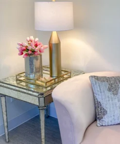 Inspire Me! Home Decor Large Gold Square Mirror Glass Tray