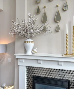 Inspire Me! Home Decor White Ceramic Ginger Jar With Stunning Gold Chain Details (3 Sizes) 14 Inspire Me! Home Decor White Ceramic Ginger Jar With Stunning Gold Chain Details (3 Sizes)