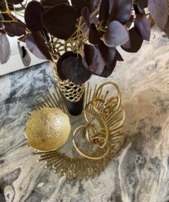 Inspire Me! Home Decor Gold And Matte Black Bowl W/ Textured Finish