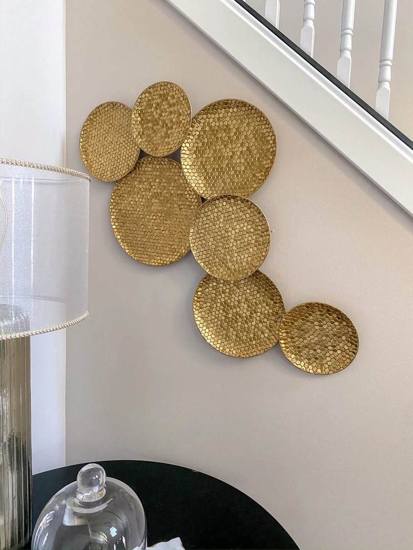 Inspire Me! Home Decor WALL ART & MIRRORS Gold Circle Textured Wall Decor 3 Inspire Me! Home Decor WALL ART & MIRRORS Gold Circle Textured Wall Decor