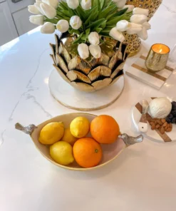 Inspire Me! Home Decor Gold Metal Bird Bowl With White Enameled 8 Inspire Me! Home Decor Gold Metal Bird Bowl With White Enameled