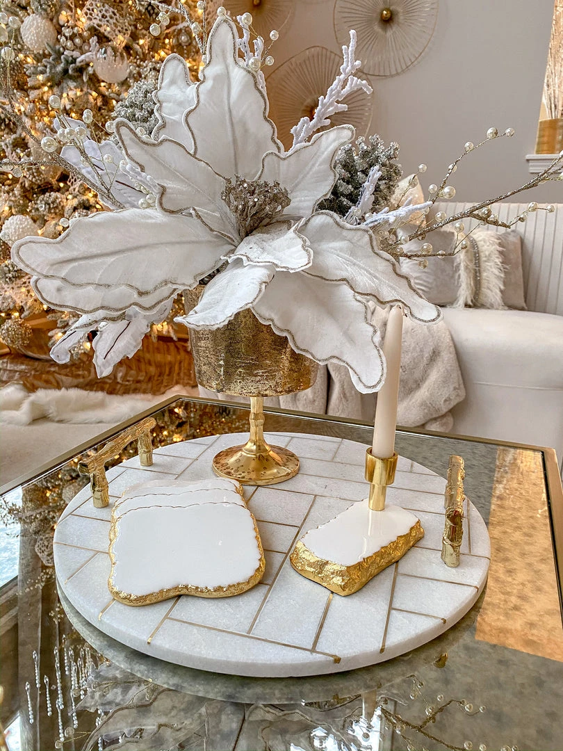 Inspire Me! Home Decor Gold Footed Vase 5 Inspire Me! Home Decor Gold Footed Vase