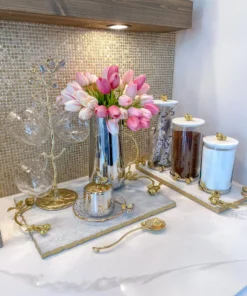 Inspire Me! Home Decor Large Marble Tray With Gold Pomegranate Handles 9 Inspire Me! Home Decor Large Marble Tray With Gold Pomegranate Handles