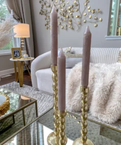 Inspire Me! Home Decor Set Of 4 Metallic Taper Candles (5 Colors)