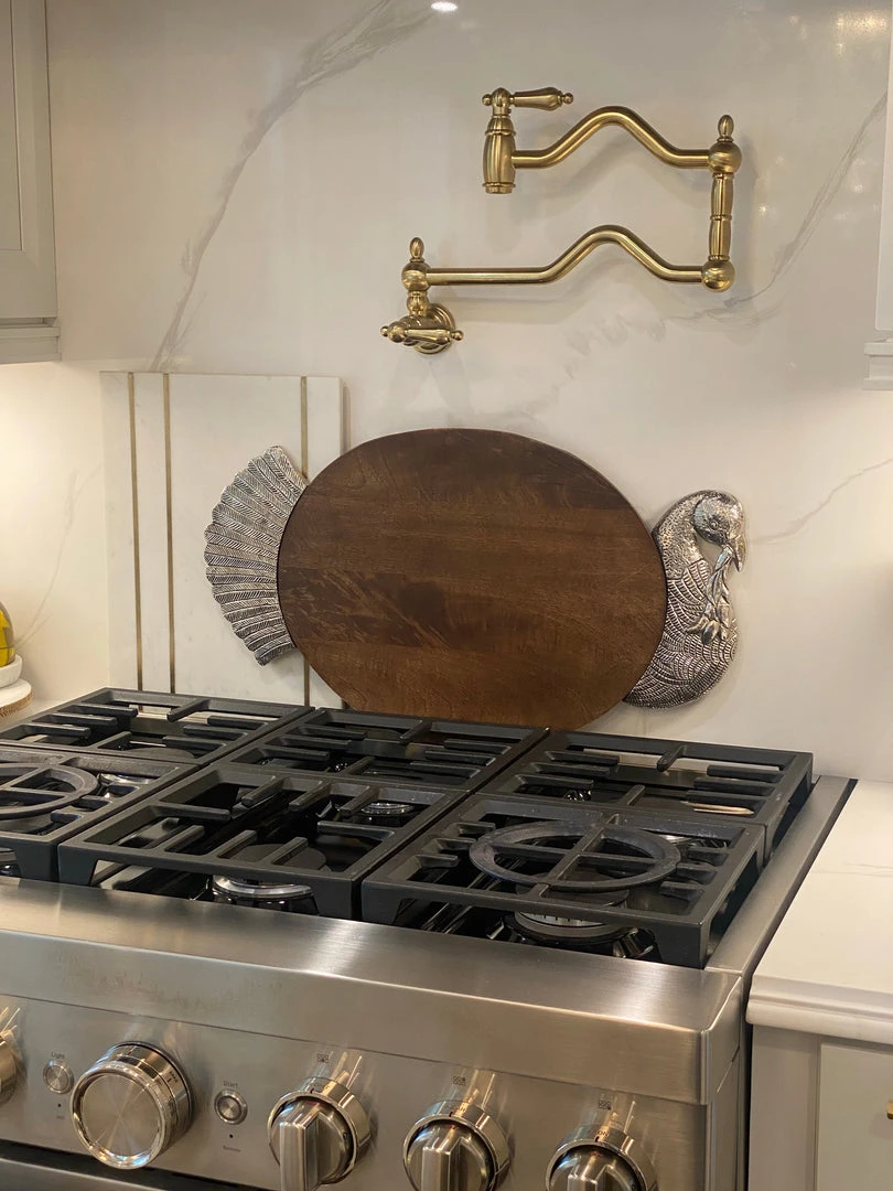 Inspire Me! Home Decor Silver Metal And Wood Turkey Tray 3 Inspire Me! Home Decor Silver Metal And Wood Turkey Tray