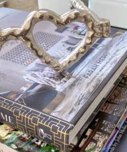 Inspire Me! Home Decor Silver Heart Eyes Glasses Decorative Sculpture 6 Inspire Me! Home Decor Silver Heart Eyes Glasses Decorative Sculpture