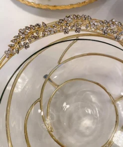 Inspire Me! Home Decor Jeweled Edge Bowl With Glass Insert (2 Colors)