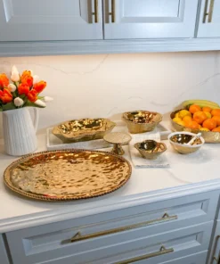 Inspire Me! Home Decor Gold And White Snack Bowl And Spoon Set 14 Inspire Me! Home Decor Gold And White Snack Bowl And Spoon Set