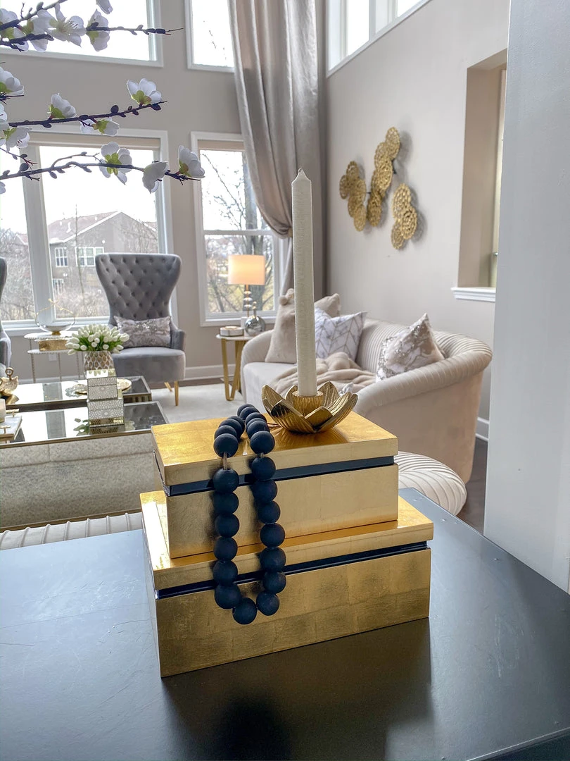 Inspire Me! Home Decor Gold Leaf Lacquer Decorative Box (2 Sizes) 5 Inspire Me! Home Decor Gold Leaf Lacquer Decorative Box (2 Sizes)