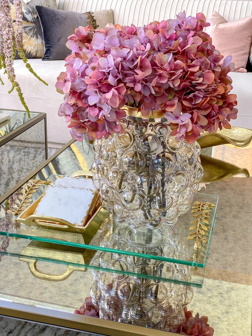 Inspire Me! Home Decor Bubble Vase With Gold Rim (2 Sizes) 3 Inspire Me! Home Decor Bubble Vase With Gold Rim (2 Sizes)