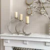 Inspire Me! Home Decor Silver Semi-Circle W/ Marble Top Candle Holder (3 Sizes) 1 Inspire Me! Home Decor Silver Semi-Circle W/ Marble Top Candle Holder (3 Sizes)