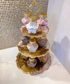 Inspire Me! Home Decor 3-Tiered Resin Cake Stand