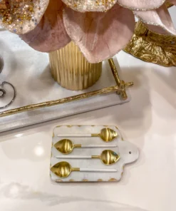 Inspire Me! Home Decor Gold Spoons With White Handle (Set Of 4)