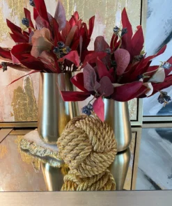 Inspire Me! Home Decor Gold Shimmer Resin Rope Ball (2 Sizes)