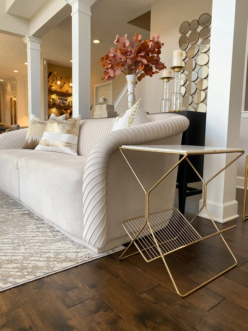 Inspire Me! Home Decor Gold Side Table With Marble Top And Magazine Rack 3 Inspire Me! Home Decor Gold Side Table With Marble Top And Magazine Rack