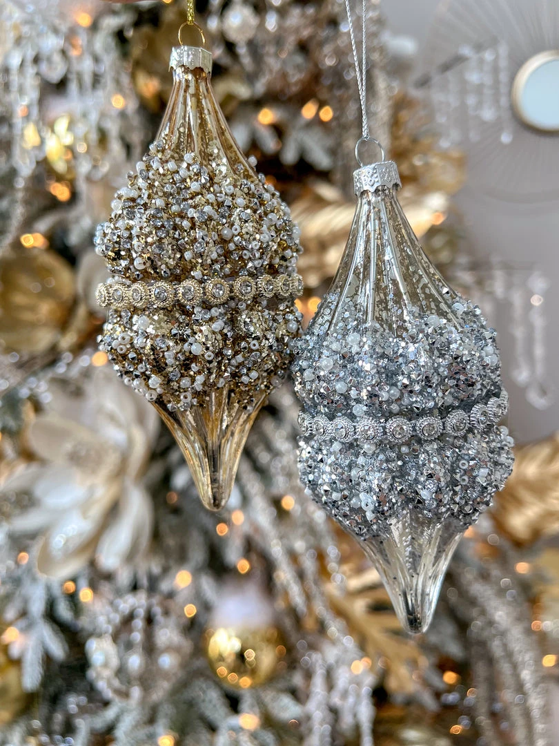 Inspire Me! Home Decor Glass Drop Ornaments (2 Colors) 7 Inspire Me! Home Decor Glass Drop Ornaments (2 Colors)