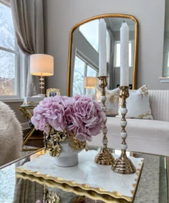 Inspire Me! Home Decor White And Gold Candleholders (2 Sizes) 13 Inspire Me! Home Decor White And Gold Candleholders (2 Sizes)