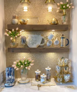 Inspire Me! Home Decor Gold Or Silver Metal Floral Glass Canisters With Marble Lid-With Metal Rim (3 Sizes) (2 Colors) 26 Inspire Me! Home Decor Gold Or Silver Metal Floral Glass Canisters With Marble Lid-With Metal Rim (3 Sizes) (2 Colors)