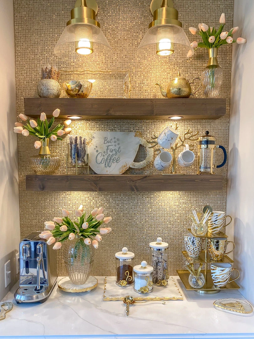 Inspire Me! Home Decor Gold Or Silver Metal Floral Glass Canisters With Marble Lid-With Metal Rim (3 Sizes) (2 Colors) 10 Inspire Me! Home Decor Gold Or Silver Metal Floral Glass Canisters With Marble Lid-With Metal Rim (3 Sizes) (2 Colors)