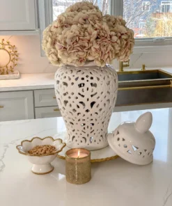 Inspire Me! Home Decor French Beige/Blush Hydrangea Stem Floral Stems