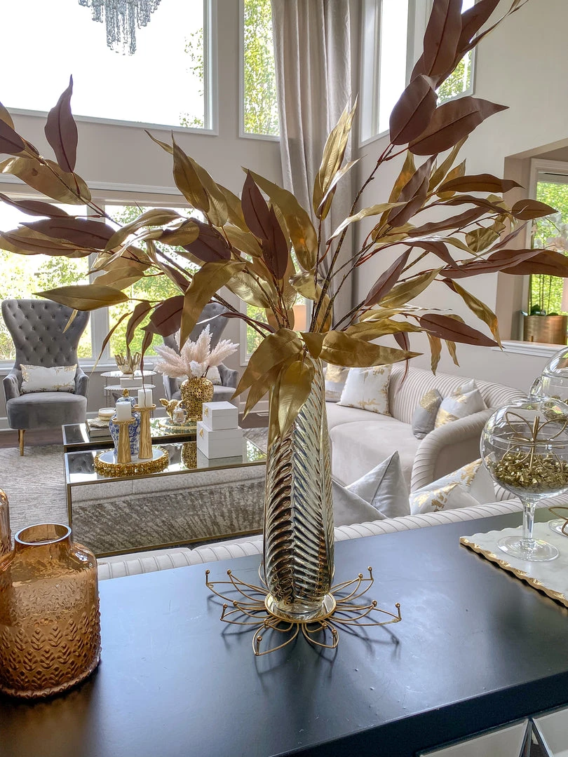 Inspire Me! Home Decor Decorative Gold Metal Flower/ Wall Art 4 Inspire Me! Home Decor Decorative Gold Metal Flower/ Wall Art