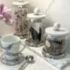 Inspire Me! Home Decor Marble & Silver Hammered Canisters 1 Inspire Me! Home Decor Marble & Silver Hammered Canisters