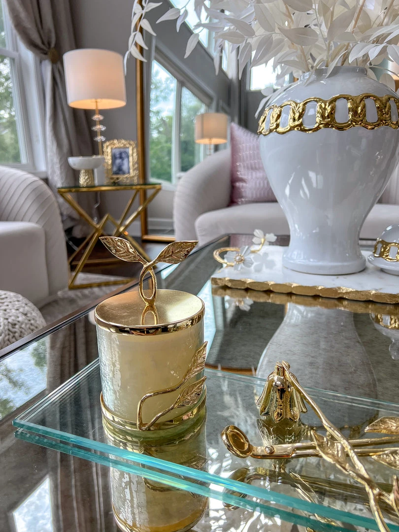 Inspire Me! Home Decor Gold Leaf Candle Bundle 11 Inspire Me! Home Decor Gold Leaf Candle Bundle