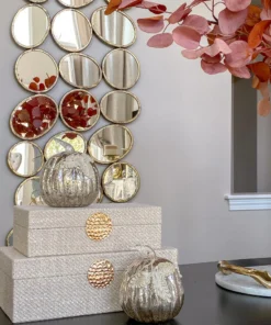 Inspire Me! Home Decor Mercury Glass Pumpkin Silver