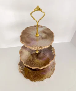 Inspire Me! Home Decor 3-Tiered Resin Cake Stand