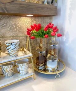 Inspire Me! Home Decor Polished Gold Hammered Vase 11 Inspire Me! Home Decor Polished Gold Hammered Vase