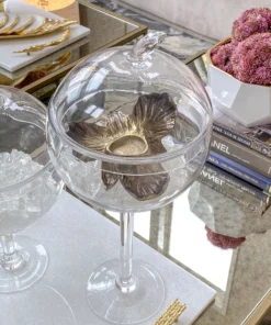 Inspire Me! Home Decor Gold Orchid Tea Light Holder