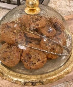 Inspire Me! Home Decor Gold Bordered Glass Cake Dome 13 Inspire Me! Home Decor Gold Bordered Glass Cake Dome