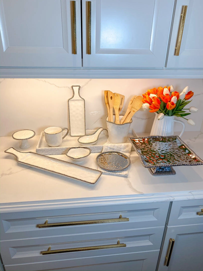 Inspire Me! Home Decor Silver Beaded Plate 4 Inspire Me! Home Decor Silver Beaded Plate