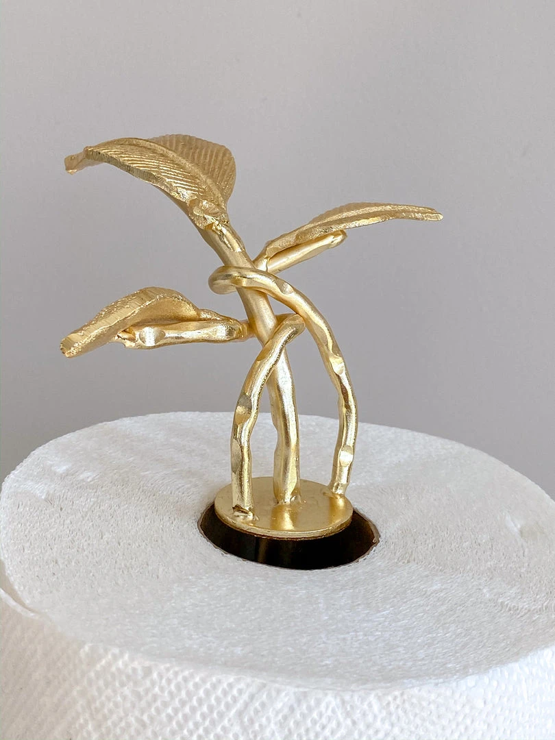 Inspire Me! Home Decor Gold Leaf Detailed Paper Towel Holder 7 Inspire Me! Home Decor Gold Leaf Detailed Paper Towel Holder