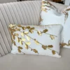 Inspire Me! Home Decor Gold Poinsettia Branch Pillow (2 Colors) 1 Inspire Me! Home Decor Gold Poinsettia Branch Pillow (2 Colors)