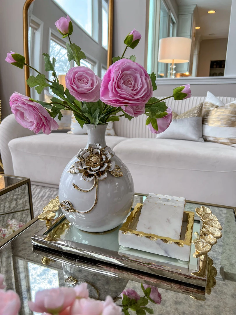 Inspire Me! Home Decor Square Marble Tray With Gold Edge (2 Sizes) 4 Inspire Me! Home Decor Square Marble Tray With Gold Edge (2 Sizes)