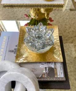 Inspire Me! Home Decor Crystal Lotus Top Candle (2 Colors) 16 Inspire Me! Home Decor Crystal Lotus Top Candle (2 Colors)