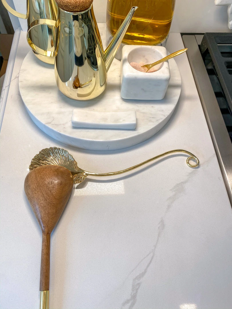 Inspire Me! Home Decor Gold Flower Petal Spoon Rest ( 2 Sizes ) 4 Inspire Me! Home Decor Gold Flower Petal Spoon Rest ( 2 Sizes )