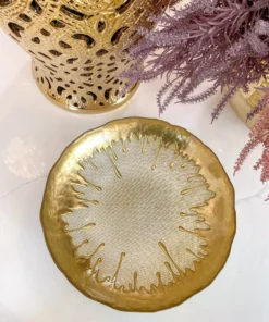 Inspire Me! Home Decor Gold Dipped Large Bowl