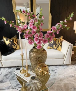 Inspire Me! Home Decor Floral Stems Hollyhock Stem (3 Colors)