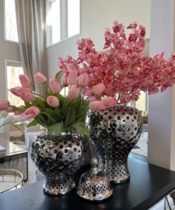 Inspire Me! Home Decor Silver Pierced Patterned Ginger Jar Pierced (2 Sizes) 9 Inspire Me! Home Decor Silver Pierced Patterned Ginger Jar Pierced (2 Sizes)