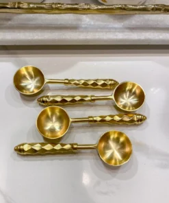 Inspire Me! Home Decor Gold Hammered Handle Spoons (Set Of 4)