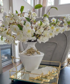 Inspire Me! Home Decor 18" Cherry Blossom Stem - White