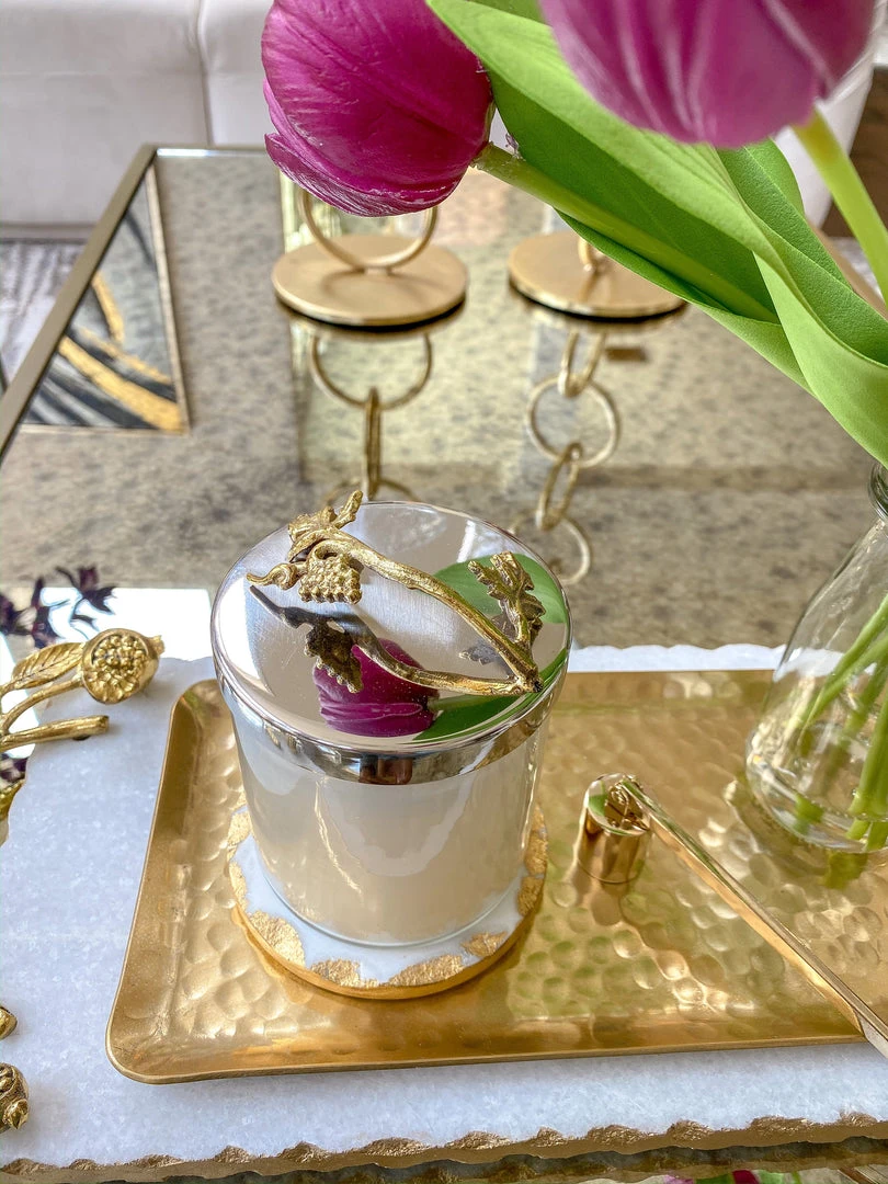 Inspire Me! Home Decor Silver And Gold Detailed Lid Candle- Unscented (6 Styles) 8 Inspire Me! Home Decor Silver And Gold Detailed Lid Candle- Unscented (6 Styles)