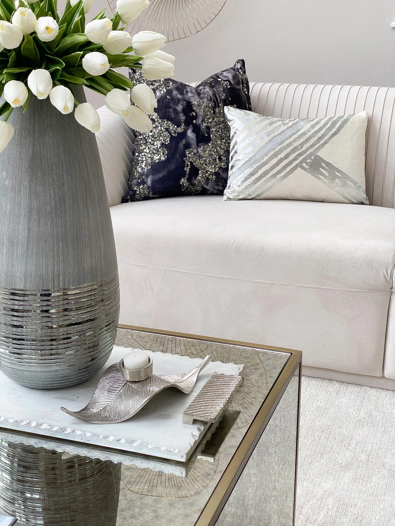 Inspire Me! Home Decor Silver Leaf Tea Light Holder 5 Inspire Me! Home Decor Silver Leaf Tea Light Holder