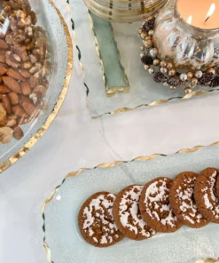 Inspire Me! Home Decor Glass Oval Tray With Hammered Gold Edge 9 Inspire Me! Home Decor Glass Oval Tray With Hammered Gold Edge