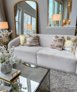 Cloud9d PILLOWS, RUGS, & THROWS Elise Ivory Gold Pillow - 20" X 20" 19 Cloud9d PILLOWS, RUGS, & THROWS Elise Ivory Gold Pillow - 20